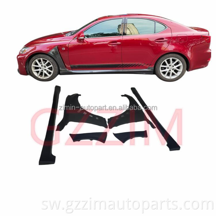 PP Plastiki Mbele na Nyuma ya Bumper Side Skirt Fender Kitengo cha Kuboresha Sehemu za Lex*S ni 2006-2012 Uboreshaji hadi GSF
